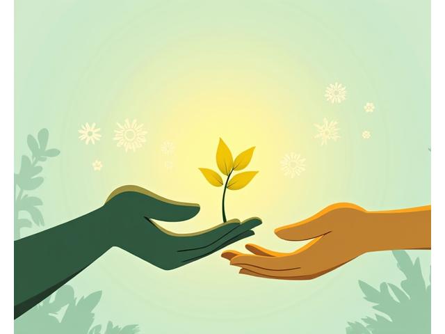 Illustration of transparent gears and hands exchanging a small token, symbolizing clear and honest affiliate partnerships.